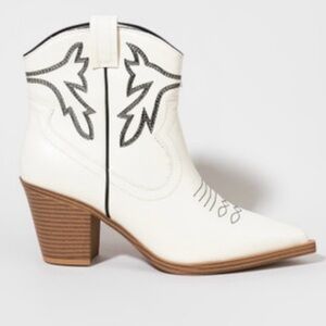 Altar'd State White Western Heeled Boots